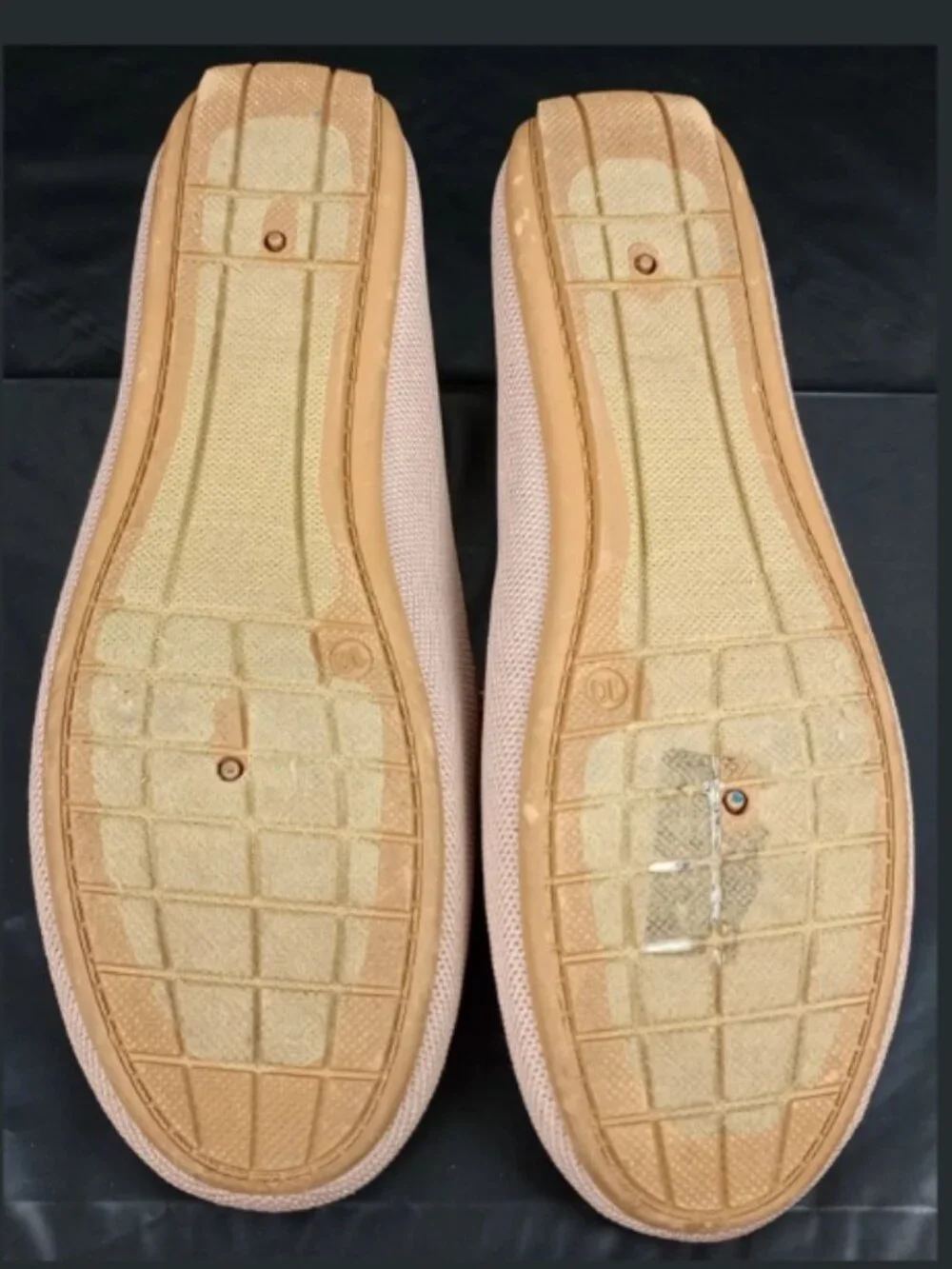 Gloria Vanderbilt Womens 10 Pink Nude Knit Mesh Slip On Penny Loafer Flats Shoes